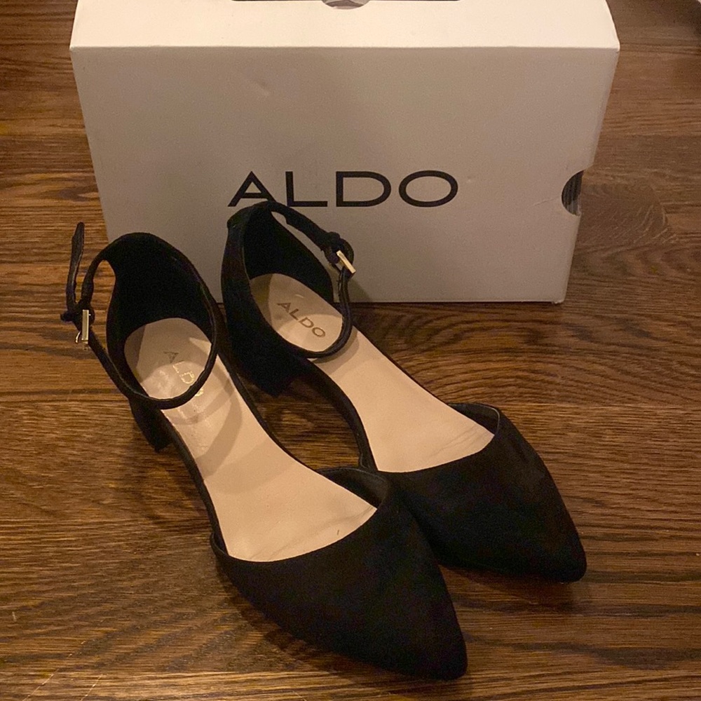 ALDO Black Low Closed Toe Heels